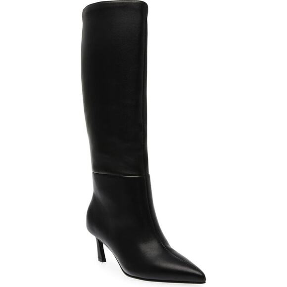 Steve Madden Women's Black Lavan Pointed Toe Knee High Boot Size 8 NWT - Picture 1 of 14